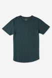Organic Longline T-Shirt, PINENEEDLE GREEN - alternate image 2