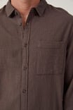 Portland Long Sleeve Shirt, RICH BROWN CHEESECLOTH - alternate image 4