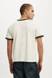 Fitted T-Shirt, OAT / HERITAGE GREEN RINGER - example image 3