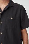 Hemp Short Sleeve Shirt, WASHED BLACK