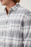 Camisas - Camden Long Sleeve Shirt, GREY WINDOW CHECK - vista alternativa 4