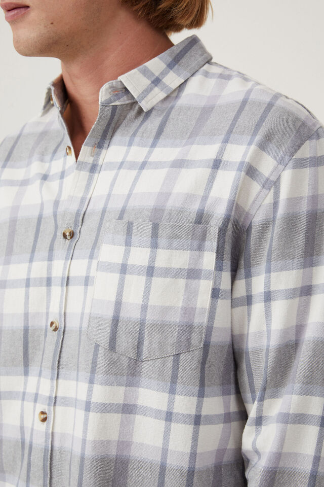 Camisas - Camden Long Sleeve Shirt, GREY WINDOW CHECK