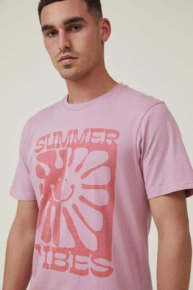 Tbar Art T-Shirt, CHALK PINK/SUMMER VIBES