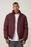 Recycled Puffer Relaxed Bomber, CRANBERRY - alternate image 1