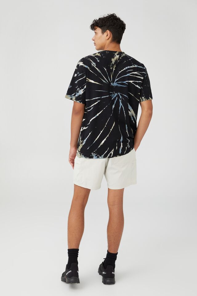 Cotton Outdoor T-Shirt, BLACKED OUT TIE DYE