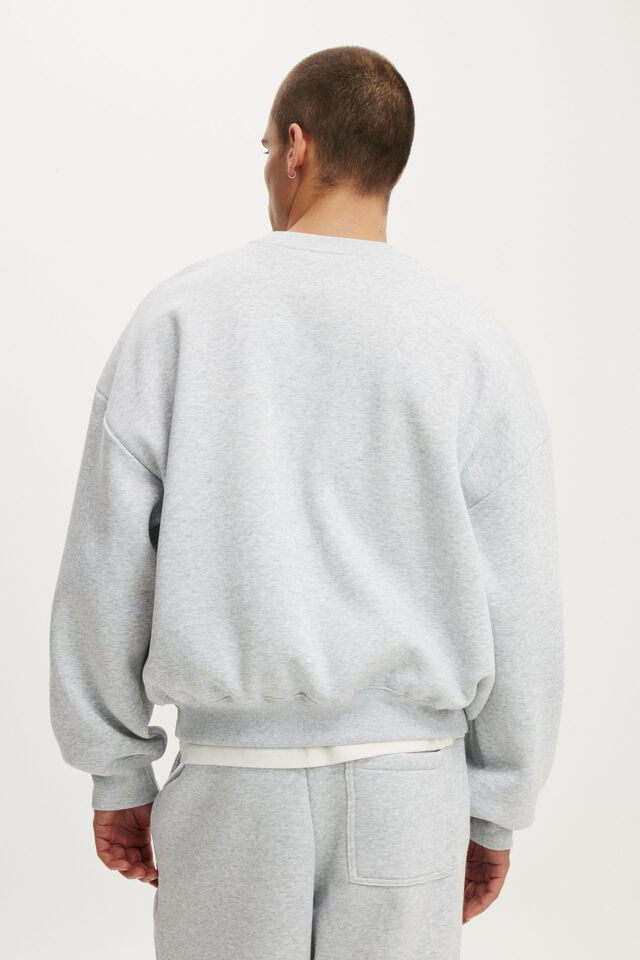 Relaxed Crew Sweater, GREY MARLE