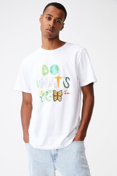 Tbar Art T-Shirt, WHITE/DO WHAT S RIGHT