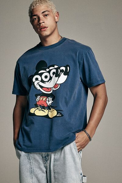 Mickey Loose Fit T-Shirt, LCN DIS INDIGO/LE GRIZZ