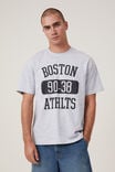Camiseta - Loose Fit College T-Shirt, LIGHT GREY MARLE / BOSTON ATH - vista alternativa 1