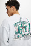 Box Fit Graphic Crew Sweater, GREY MARLE / THE METRO - alternate image 4