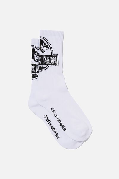 Special Edition Active Sock, LCN UNI WHITE/JURASSIC PARK OVERSIZED
