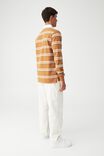 Rugby Long Sleeve Polo, GINGER DOUBLE STRIPE