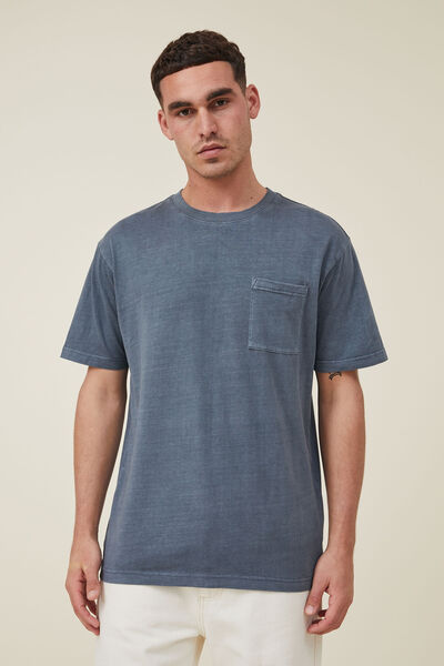 Camiseta - Organic Loose Fit T-Shirt, DUSTY DENIM