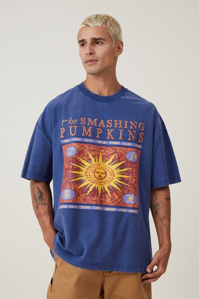 Vintage Oversized T-Shirt, LCN MT LIMOGES BLUE /  THE SMASHING PUMPKINS