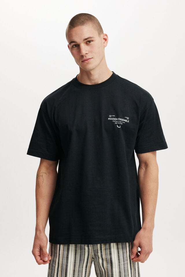 Box Fit Easy T-Shirt, BLACK/MAIDEN ENSEMBLE