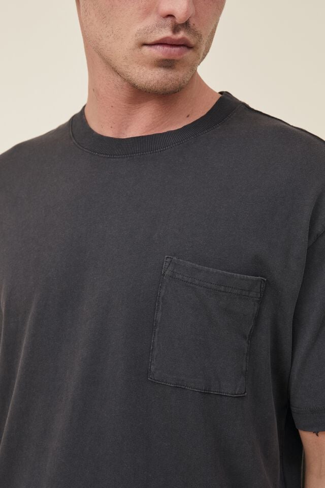 Organic Loose Fit T-Shirt, WASHED BLACK