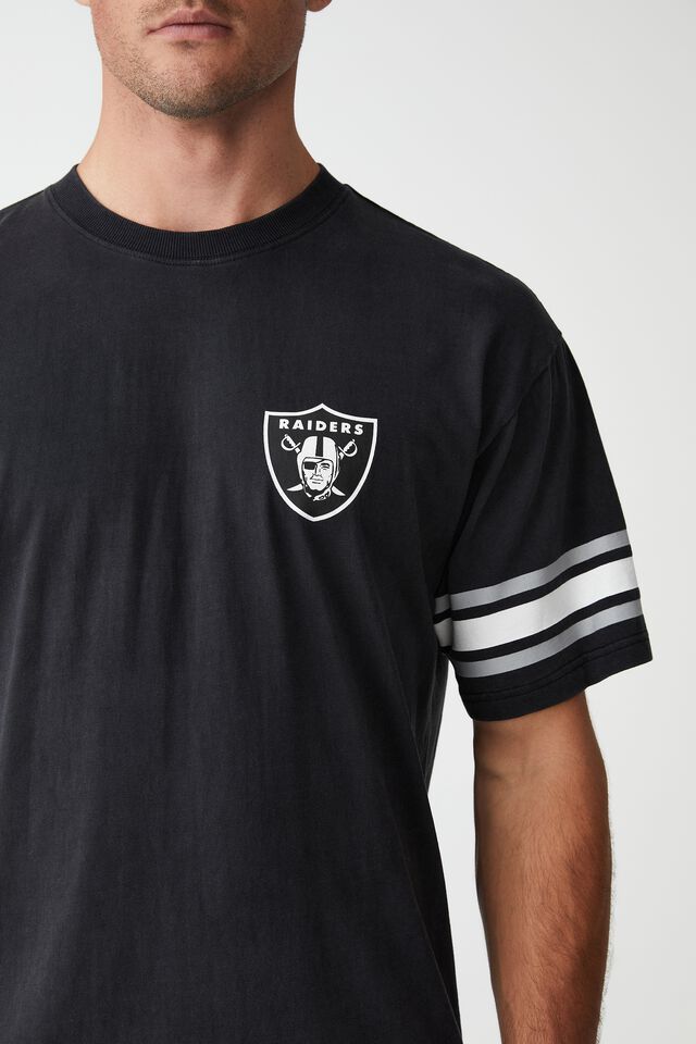 Active Collab Oversized T-Shirt, LCN NFL BLACK/NFL - RAIDERS OVERSIZED SHEILD