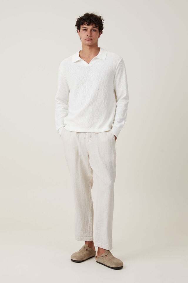 Drawstring Pants for Men. Linen Look. Runs One size Small.