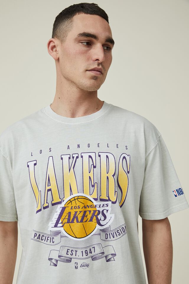 Active Nba Oversized T-Shirt, LCN NBA IVORY / LAKERS BANNER