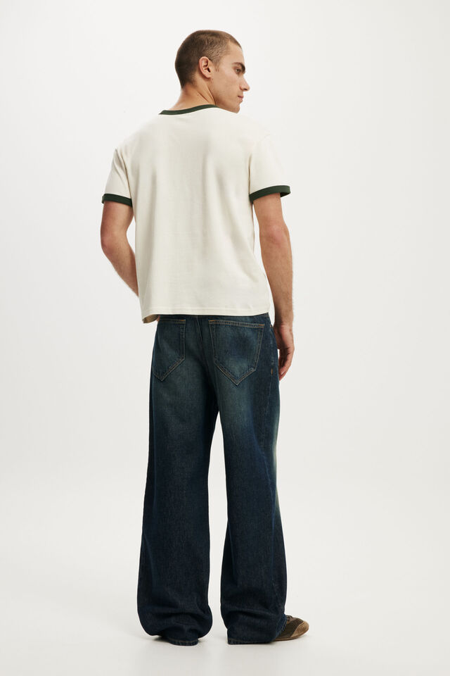 Relaxed Wide Jean, WORN BLUE