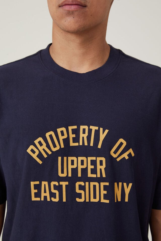 Loose Fit College T-Shirt, TRUE NAVY/EAST SIDE NY