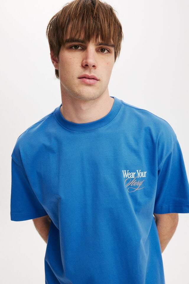 Box Fit Graphic T-Shirt, CAROLINA BLUE/STRADA DEL LUSSO