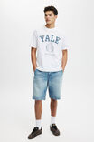 License Loose Fit College T-Shirt, LCN YAL WHITE/YALE - ARCH - alternate image 2