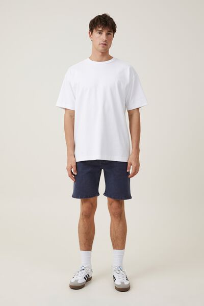 Straight Short, WORKER WASHED NAVY