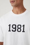 Loose Fit College T-Shirt, VINTAGE WHITE / 1981 - alternate image 4