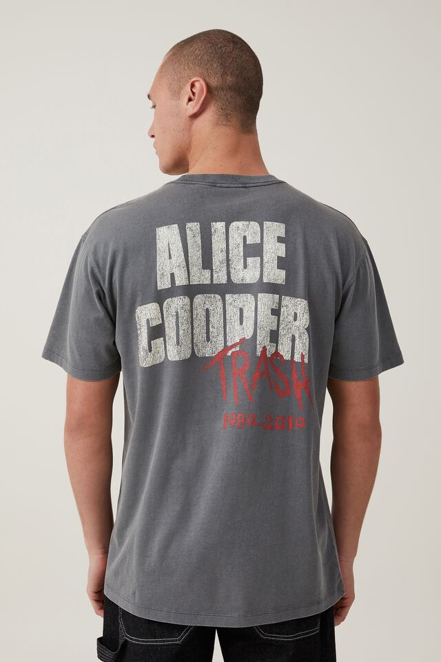 Alice Cooper Loose Fit T-Shirt, LCN GM FADED SLATE/ALICE COOPER - TRASH SKEL