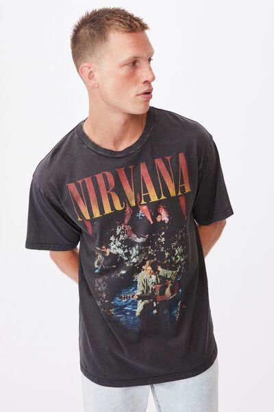 Camiseta - Special Edition T-Shirt, LCN LN FADED SLATE NIRVANA - LIVE IN NEW YORK