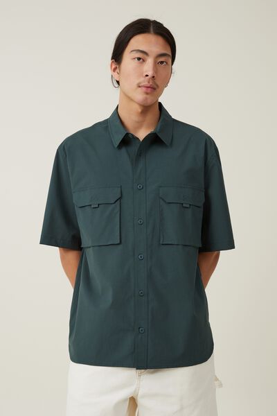 Osaka Short Sleeve Shirt, RAINFOREST GREEN