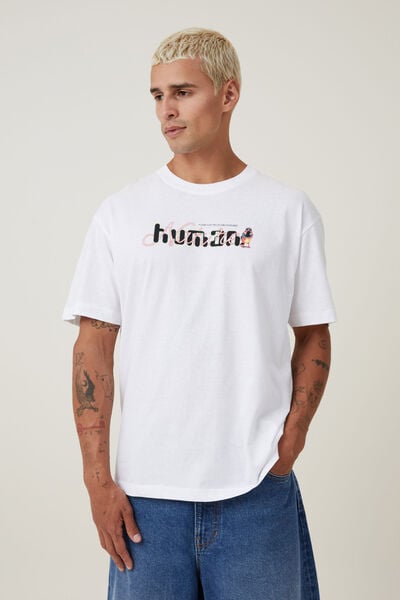 Loose Fit Art T-Shirt, WHITE / HUMAN NATURE