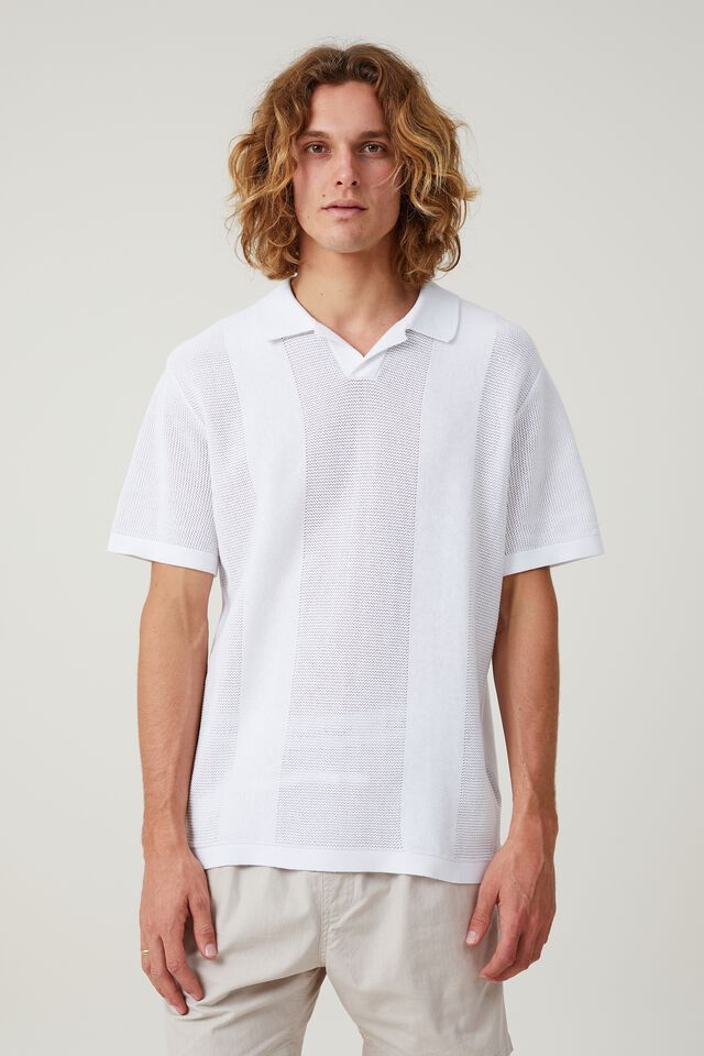 Resort Short Sleeve Polo, WHITE