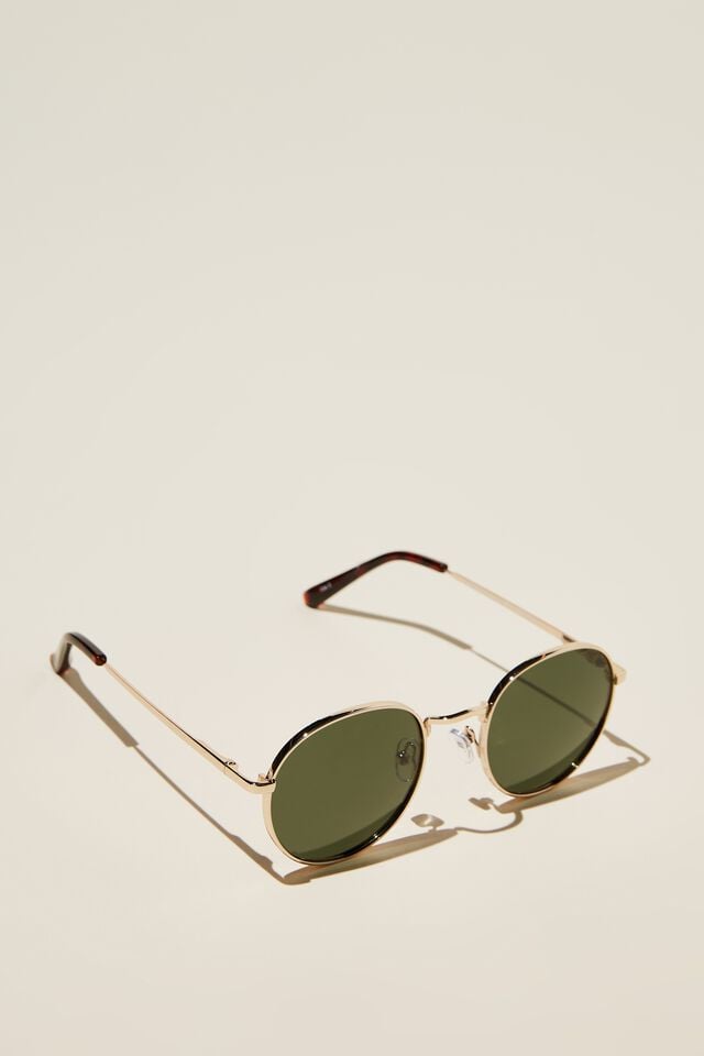 Bellbrae Polarized Sunglasses, GOLD/TORT/GREEN