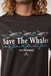 Sea Shepherd Loose Fit T-Shirt, LCN SEA FADED SLATE/SAVE THE WHALES