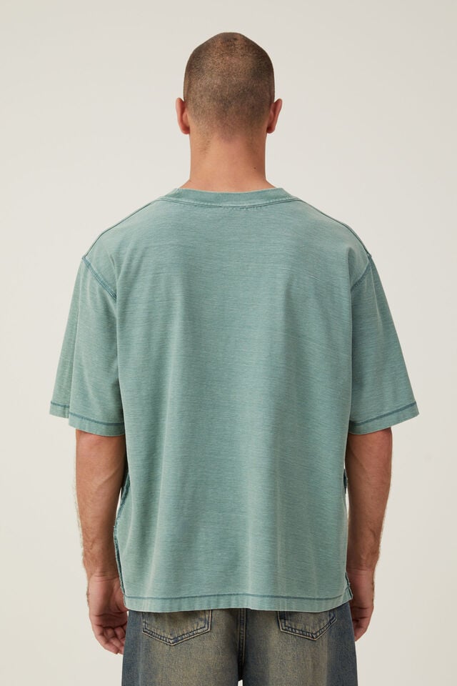 Crop Fit Reversed T-Shirt, FADED TEAL
