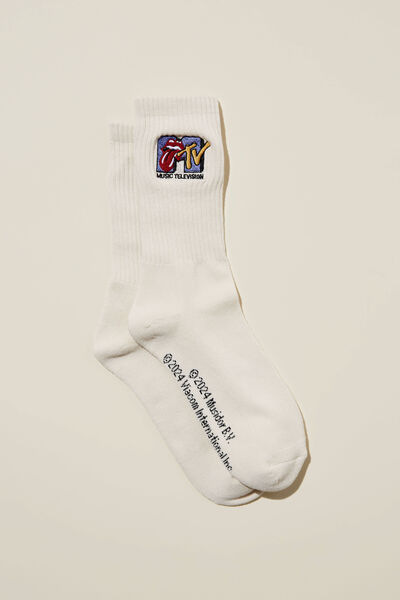 Special Edition Sock, LCN BRA ECRU/MASH UP LOGO