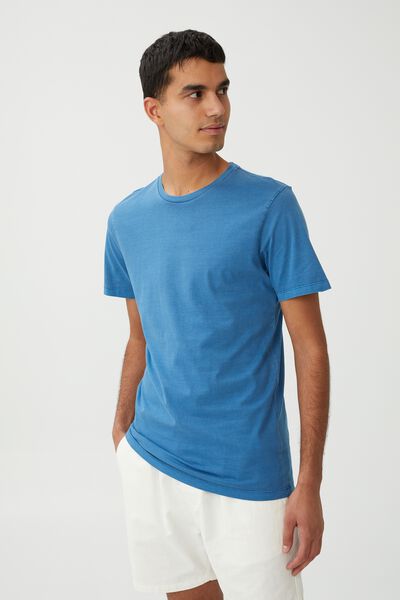 Organic Crew T-Shirt, RAVE BLUE