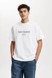 Box Fit Graphic T-Shirt, WHITE/HIGHER STANDARDS - alternate image 1