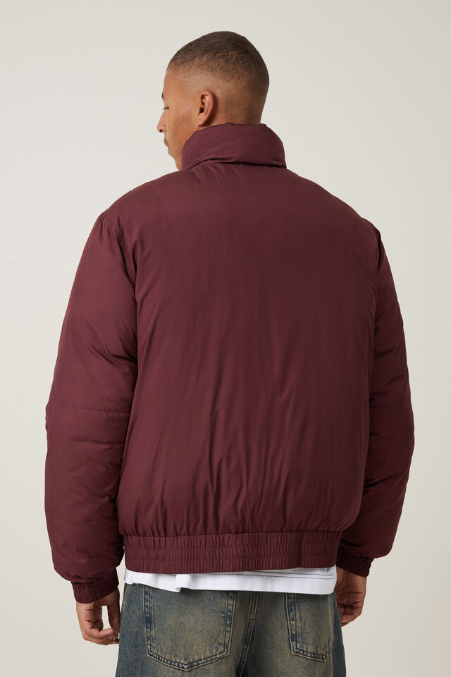 Jaqueta - Recycled Puffer Relaxed Bomber, CRANBERRY