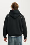 Box Fit Graphic Hoodie, WASHED BLACK / SLATE STONE - example image 3