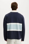 Box Fit Rugby Polo, NAVY PANEL - example image 3