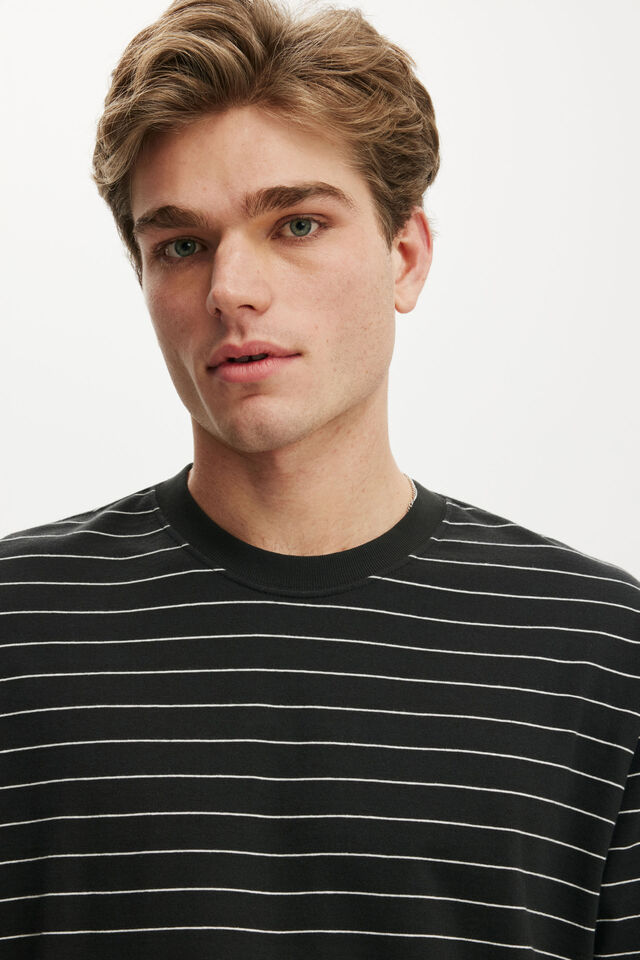 Everyday Fit T-Shirt, WASHED BLACK / VINTAGE WHITE STRIPE