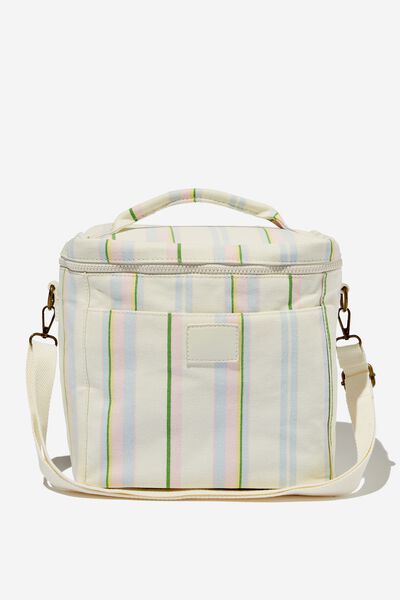 Insulated Cooler Bag, VINTAGE WHITE/MULTI STRIPE