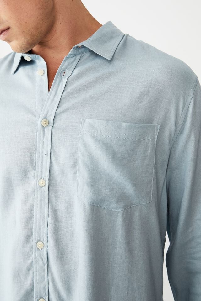 Ashby Long Sleeve Shirt, DUSTY BLUE