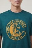 Camiseta - Loose Fit Souvenir T-Shirt, EVERGREEN/CHIPPEWA - vista alternativa 4