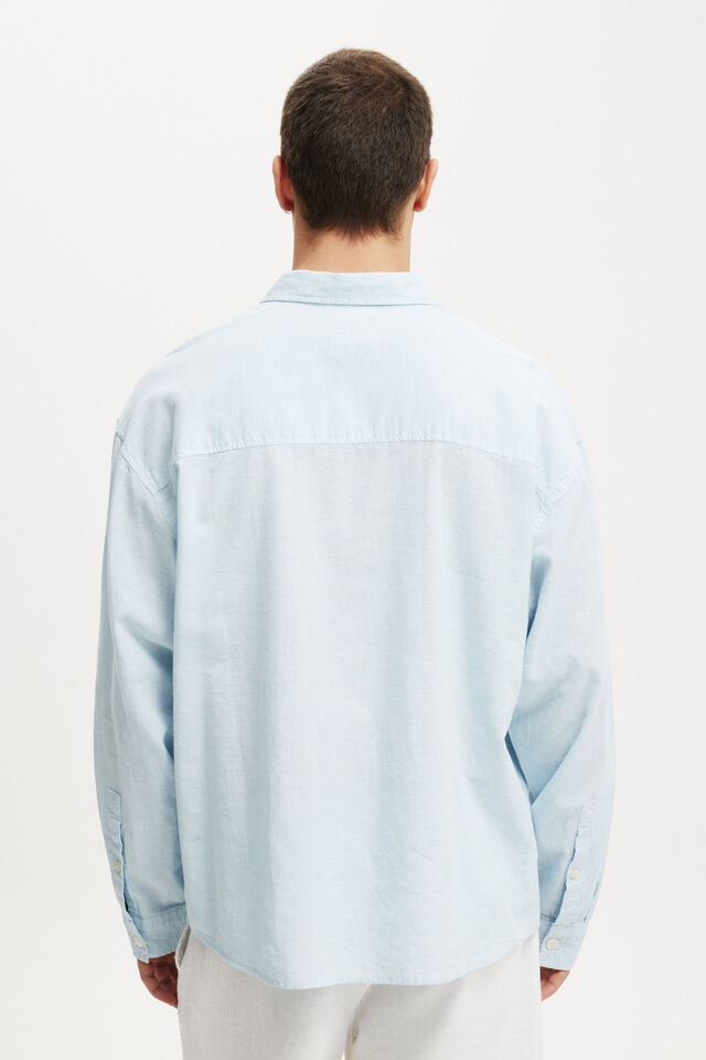 Eli Long Sleeve Shirt, TEXTURED SUMMER BLUE