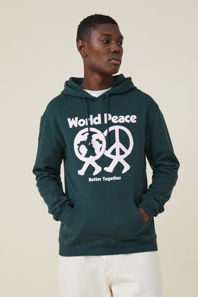 Graphic Fleece Pullover, PINENEEDLE GREEN/BETTER TOGETHER