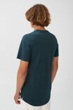 Organic Longline T-Shirt, DEEP SEA TEAL - alternate image 3